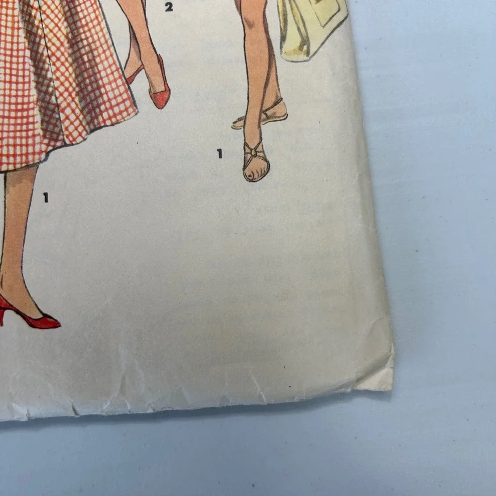 Simplicity Vintage 1950's Pattern #1623 Women's Dress in Half Size 12.5 HTF RARE